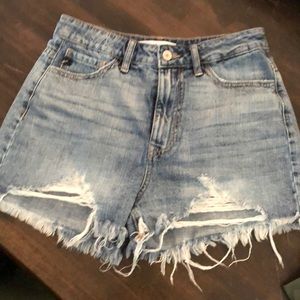 High wasted jean shorts